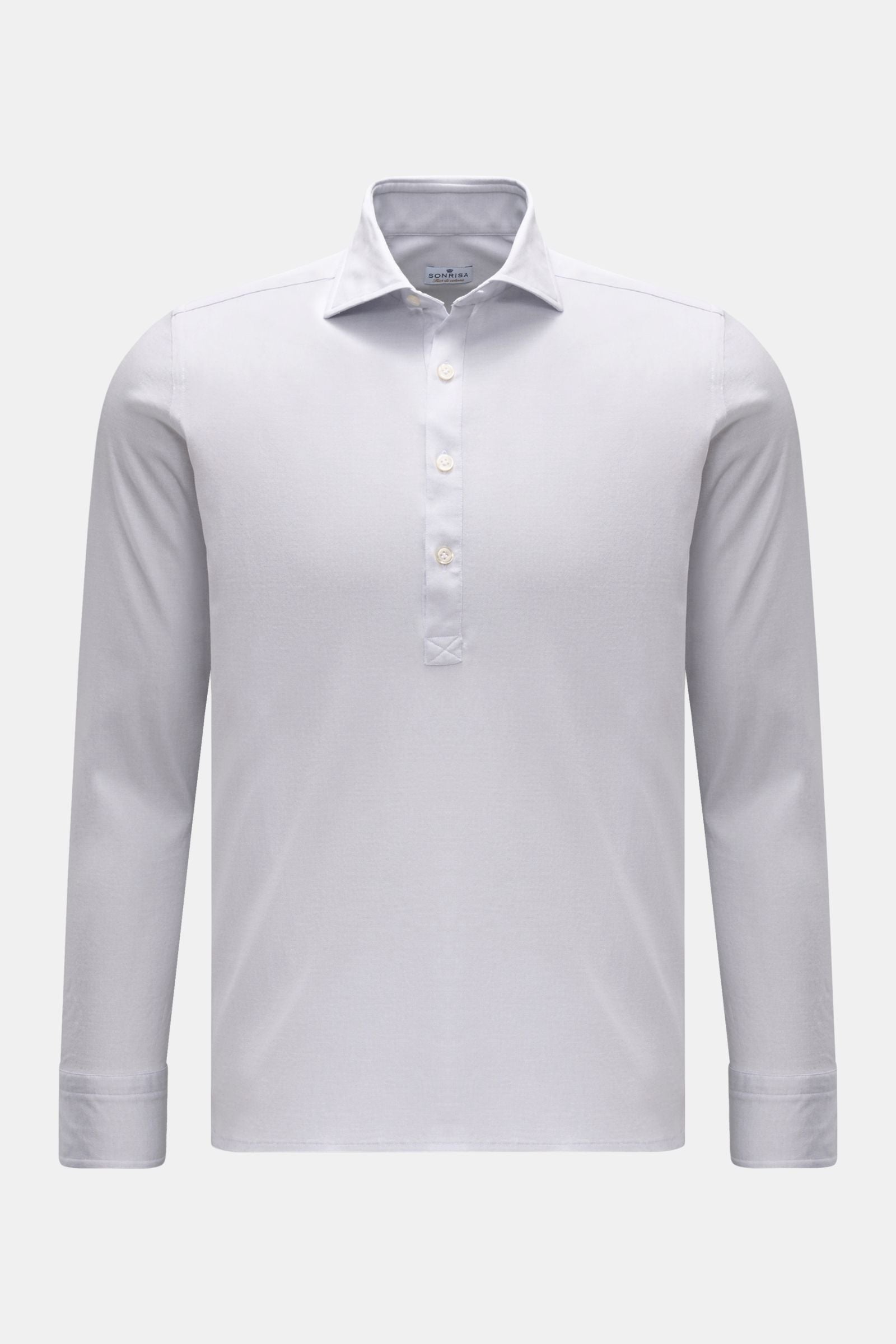 Sonrisa Popover shirt shark collar - Pastel blue