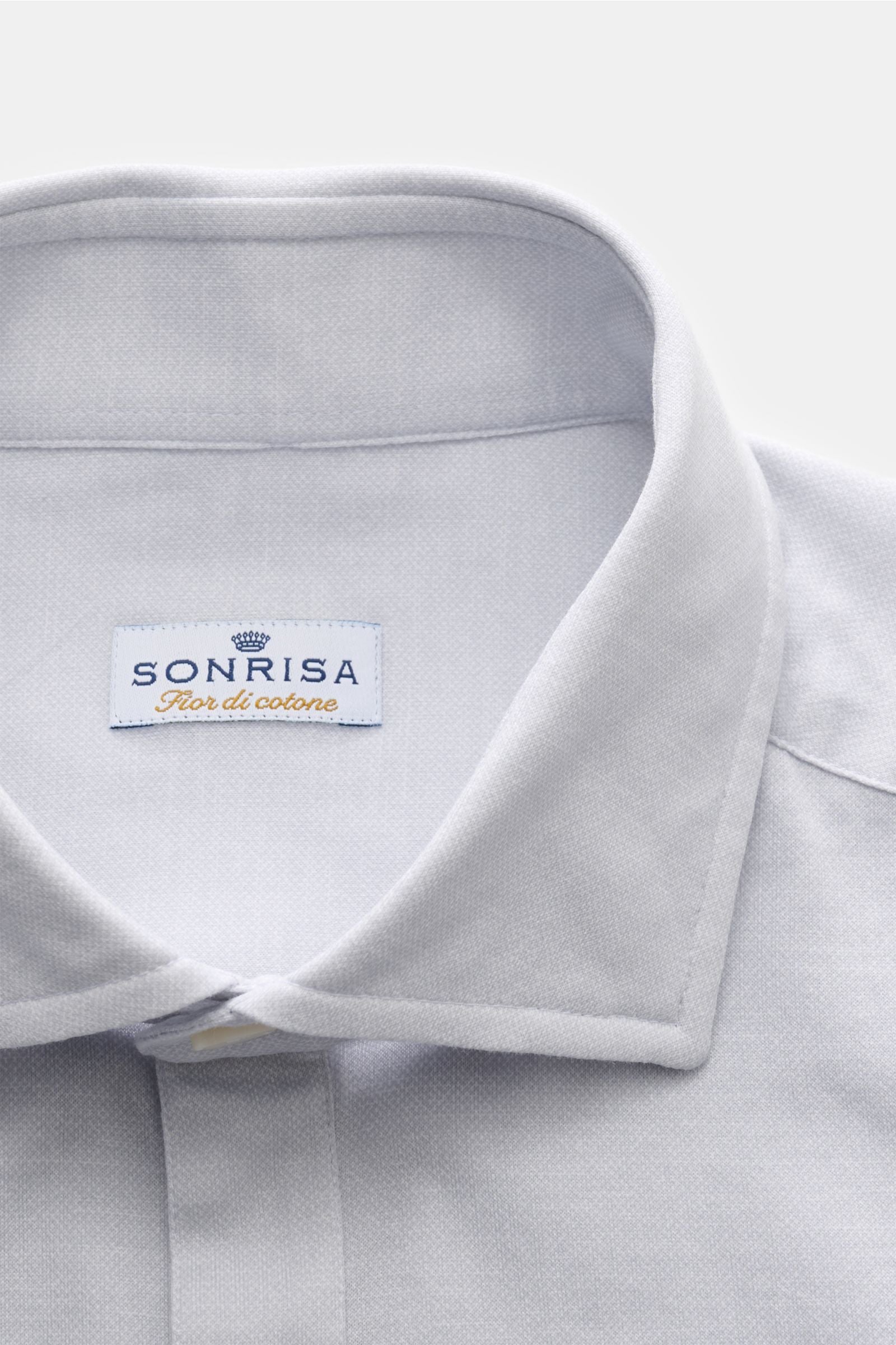 Sonrisa Popover shirt shark collar - Pastel blue