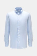 Giampaolo Flannel shirt button-down collar - Light blue