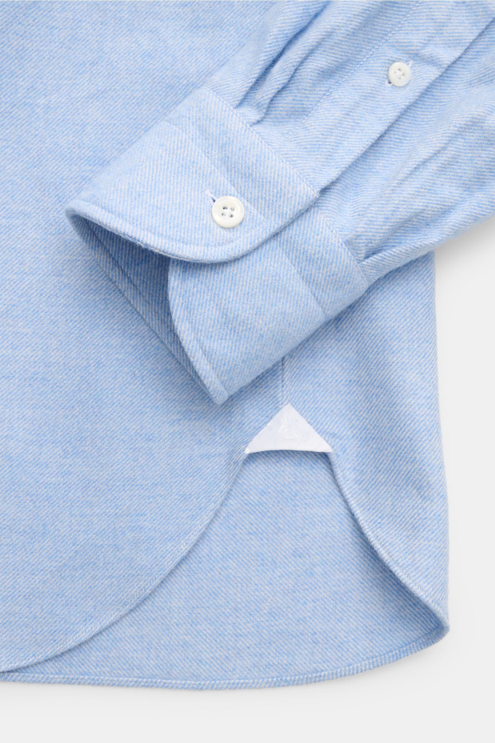 Giampaolo Flannel shirt shark collar light - Light blue