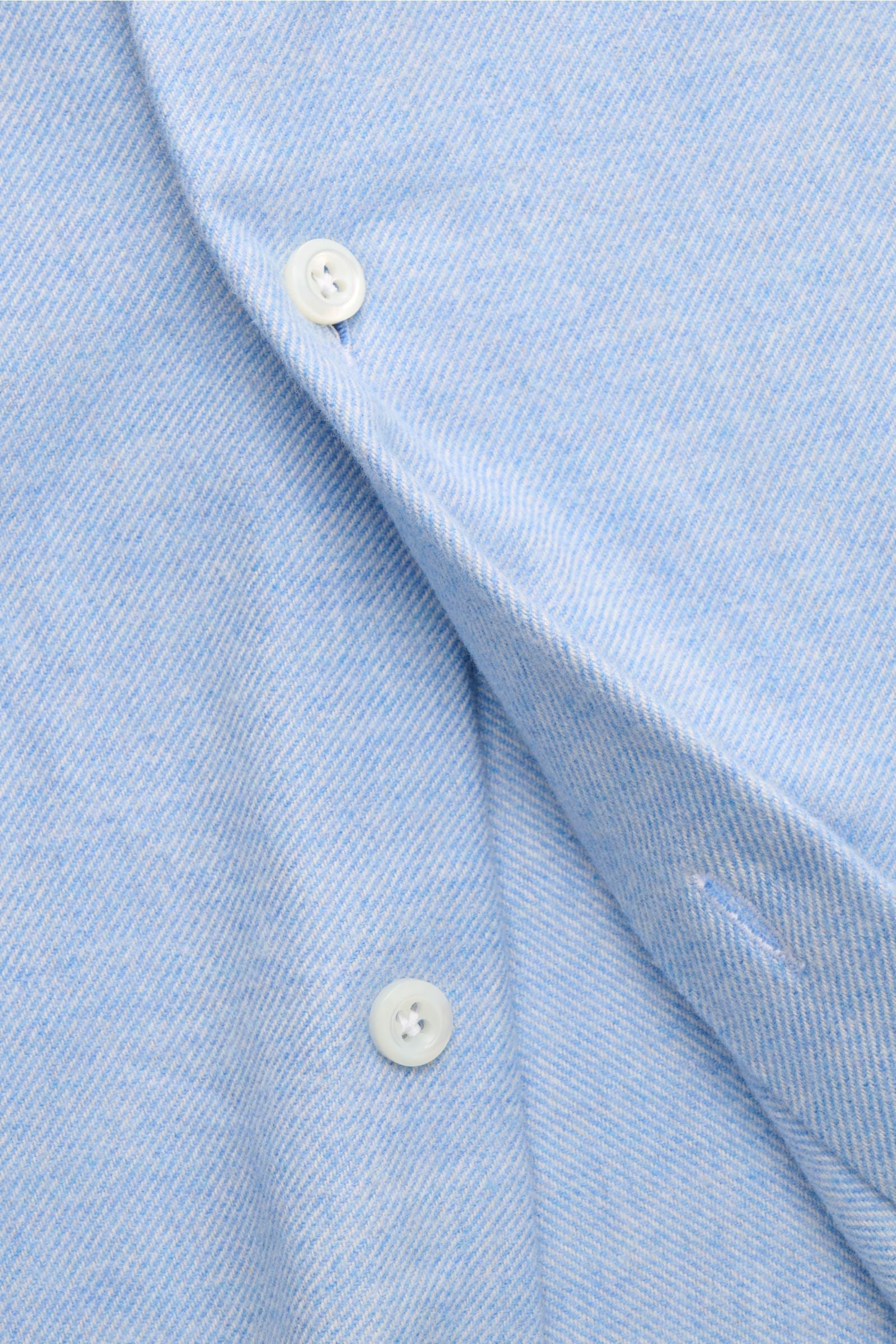 Giampaolo Flannel shirt shark collar light - Light blue