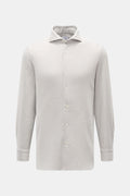 Giampaolo Flannel shirt shark collar light - Light grey