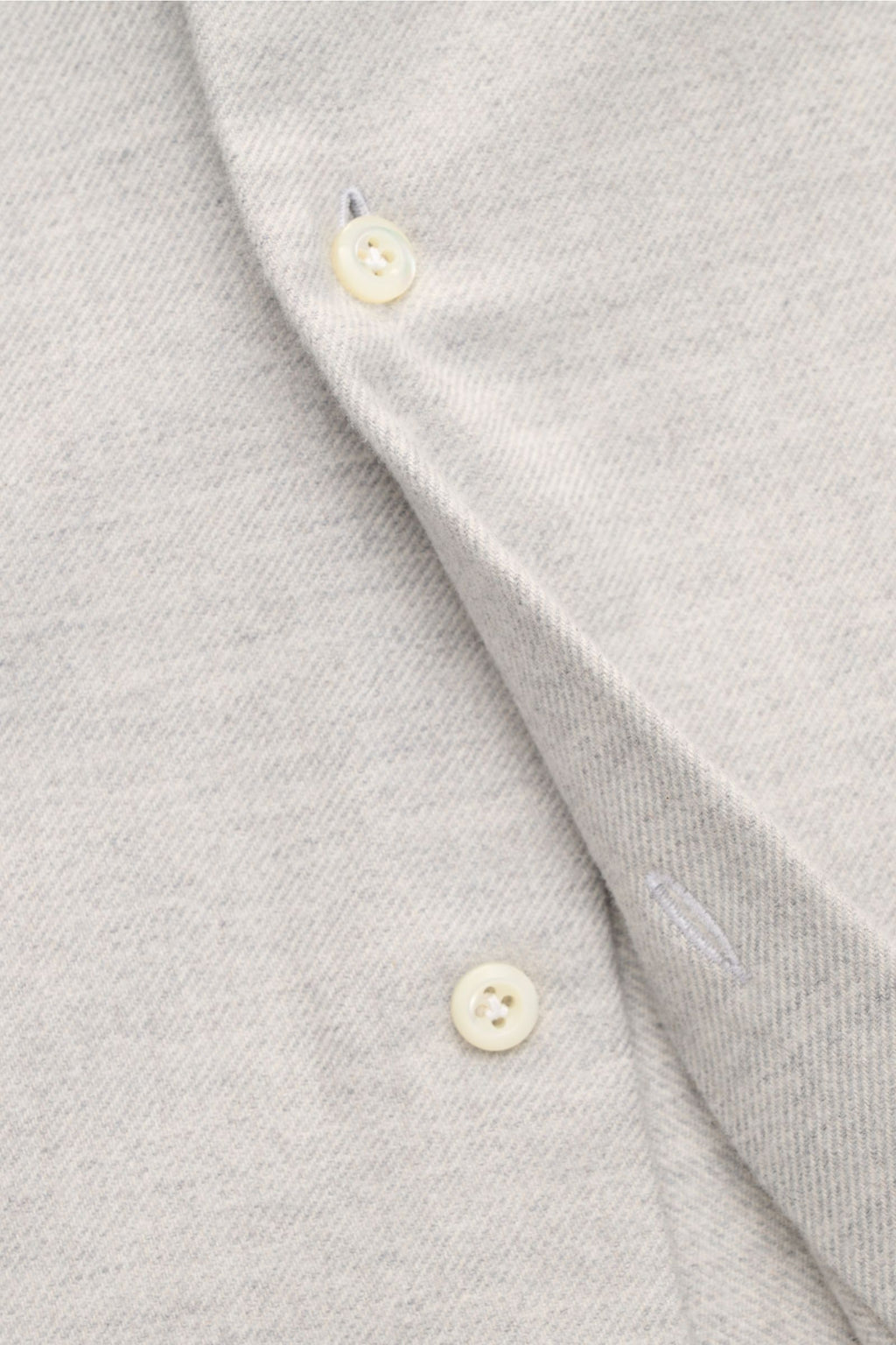 Giampaolo Flannel shirt shark collar light - Light grey
