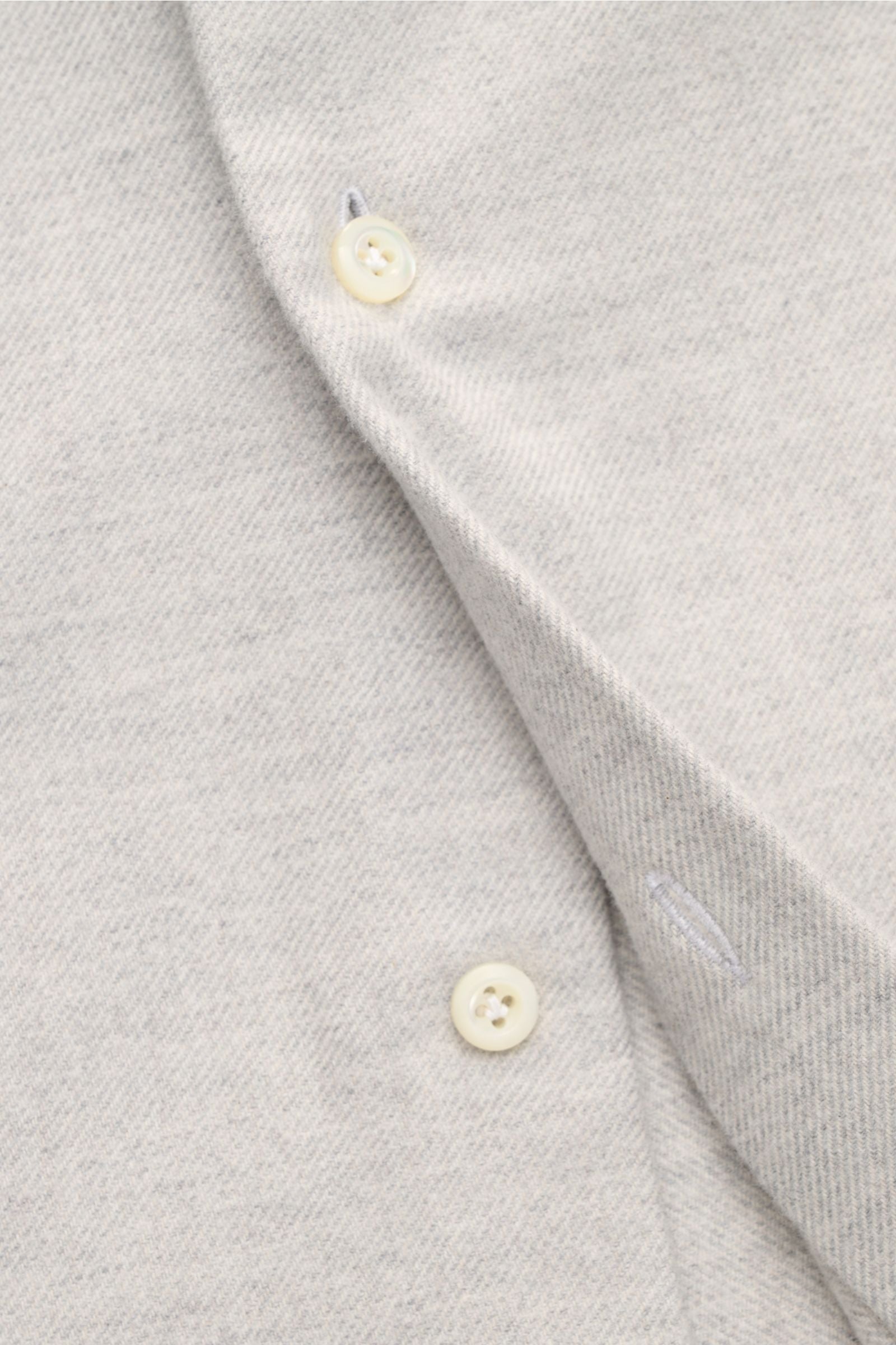 Giampaolo Flannel shirt shark collar light - Light grey