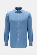 Giampaolo Chambray shirt shark collar smoky - smoky blue