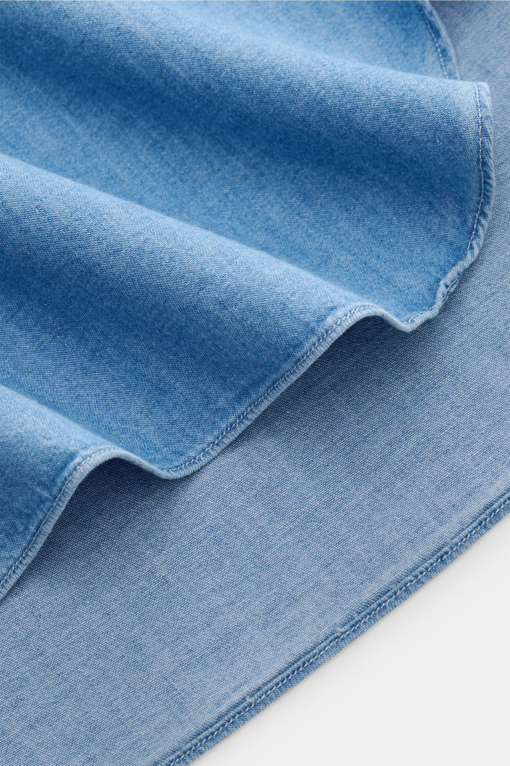 Giampaolo Chambray shirt shark collar smoky - smoky blue