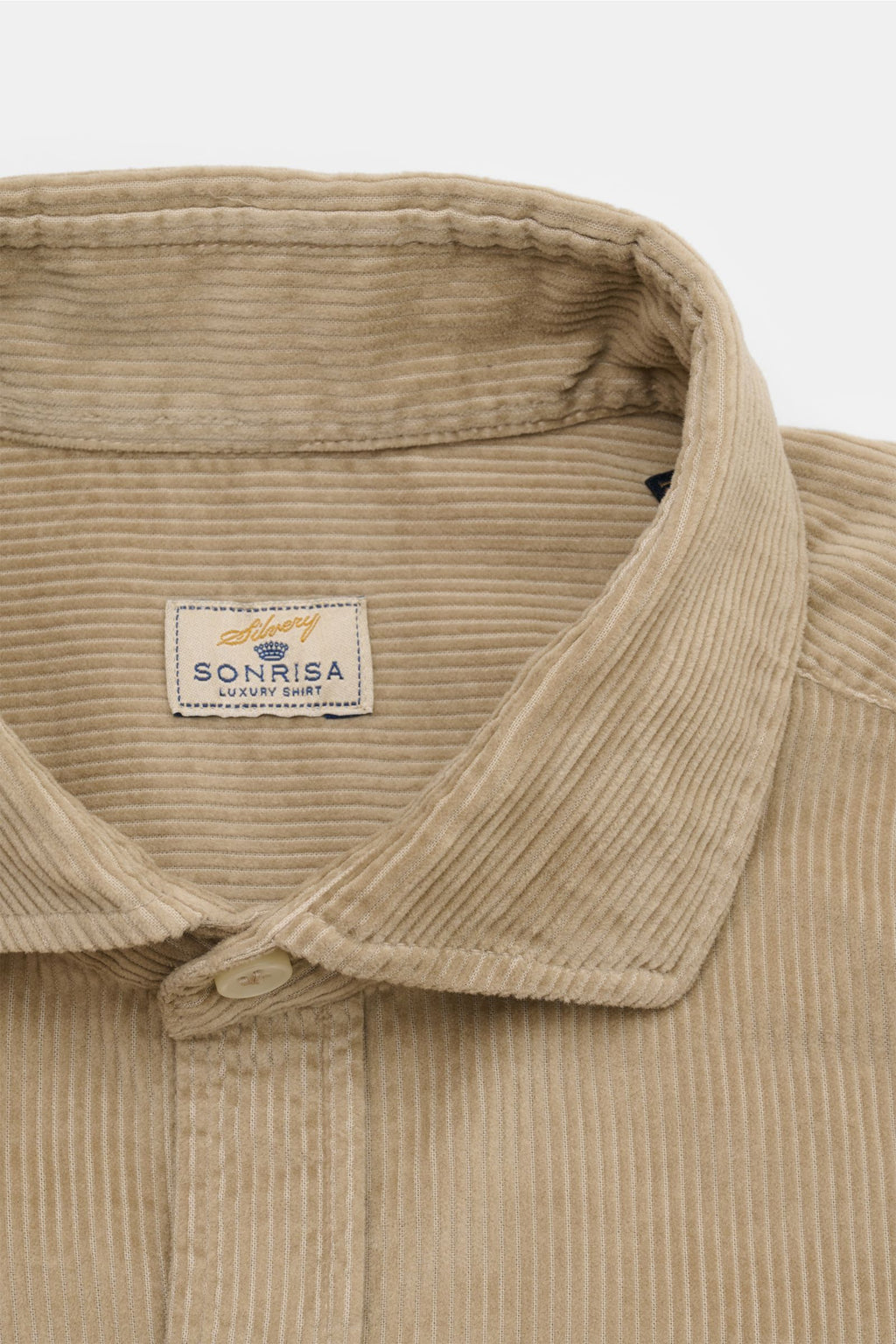 Sonrisa Corduroy shirt shark collar - Taupe