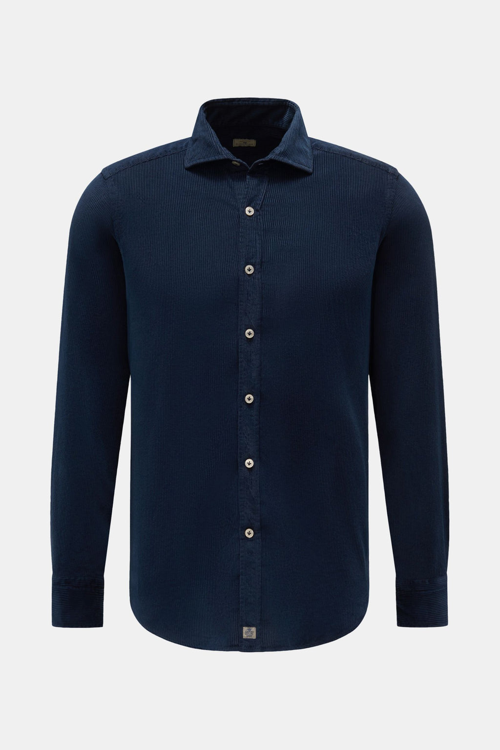 Sonrisa Corduroy shirt shark collar - Navy