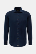 Sonrisa Corduroy shirt shark collar - Navy