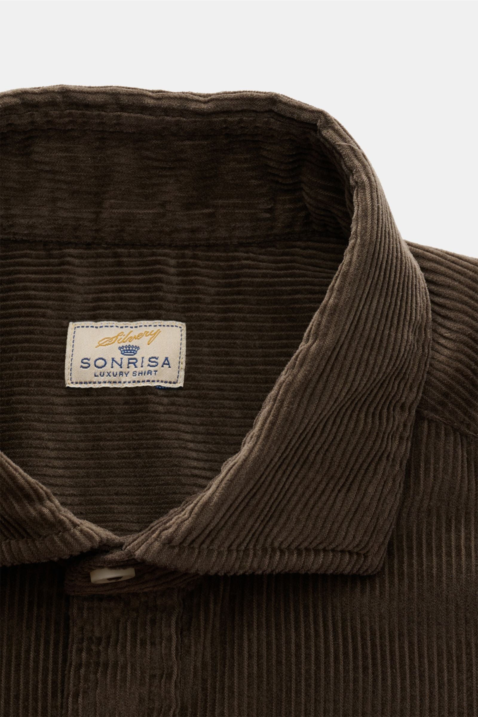 Sonrisa Corduroy shirt shark collar - Khaki