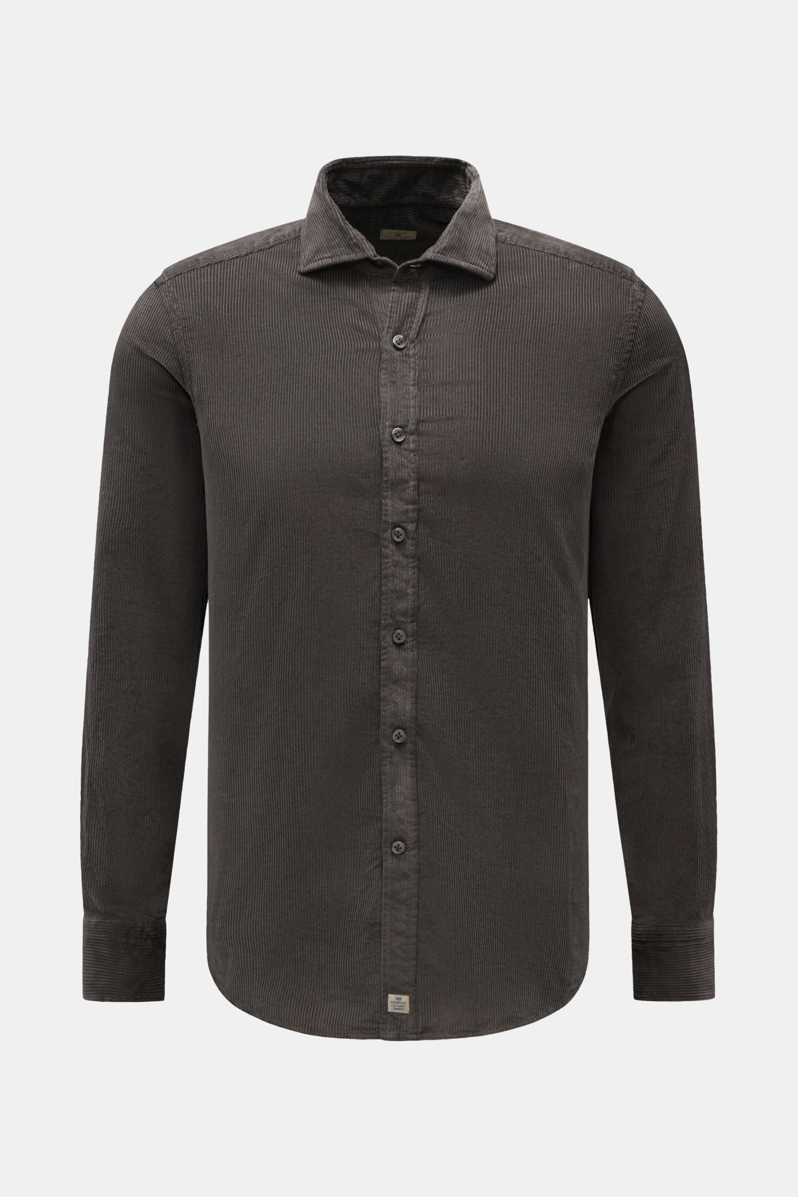 Sonrisa Corduroy shirt shark collar - Dark grey