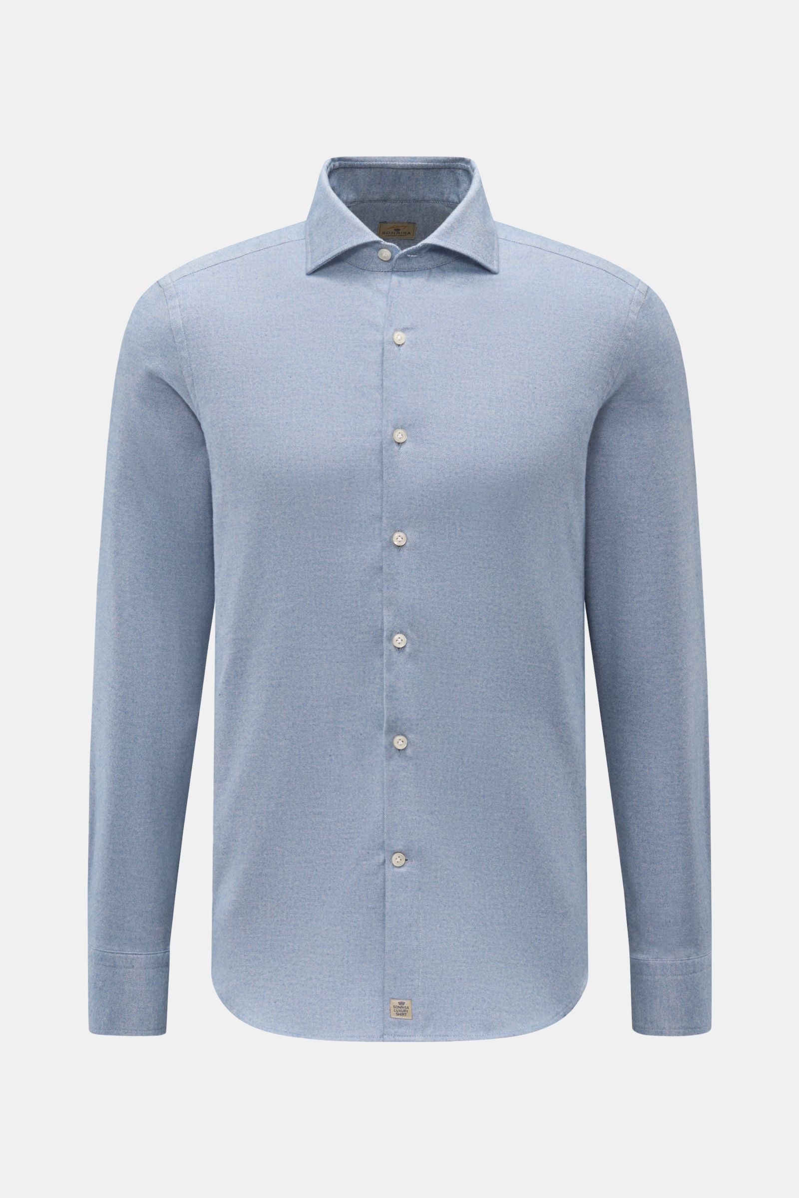 Sonrisa Oxford shirt shark collar smoky - smoky blue