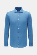 Sonrisa Chambray shirt shark collar - Smoky blue