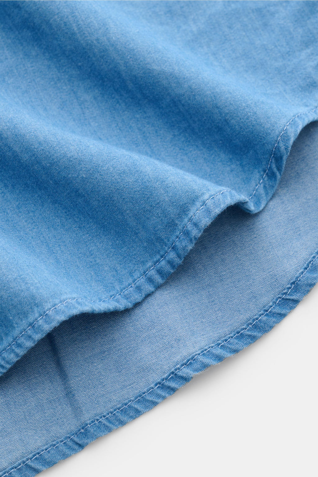Sonrisa Chambray shirt shark collar - Smoky blue