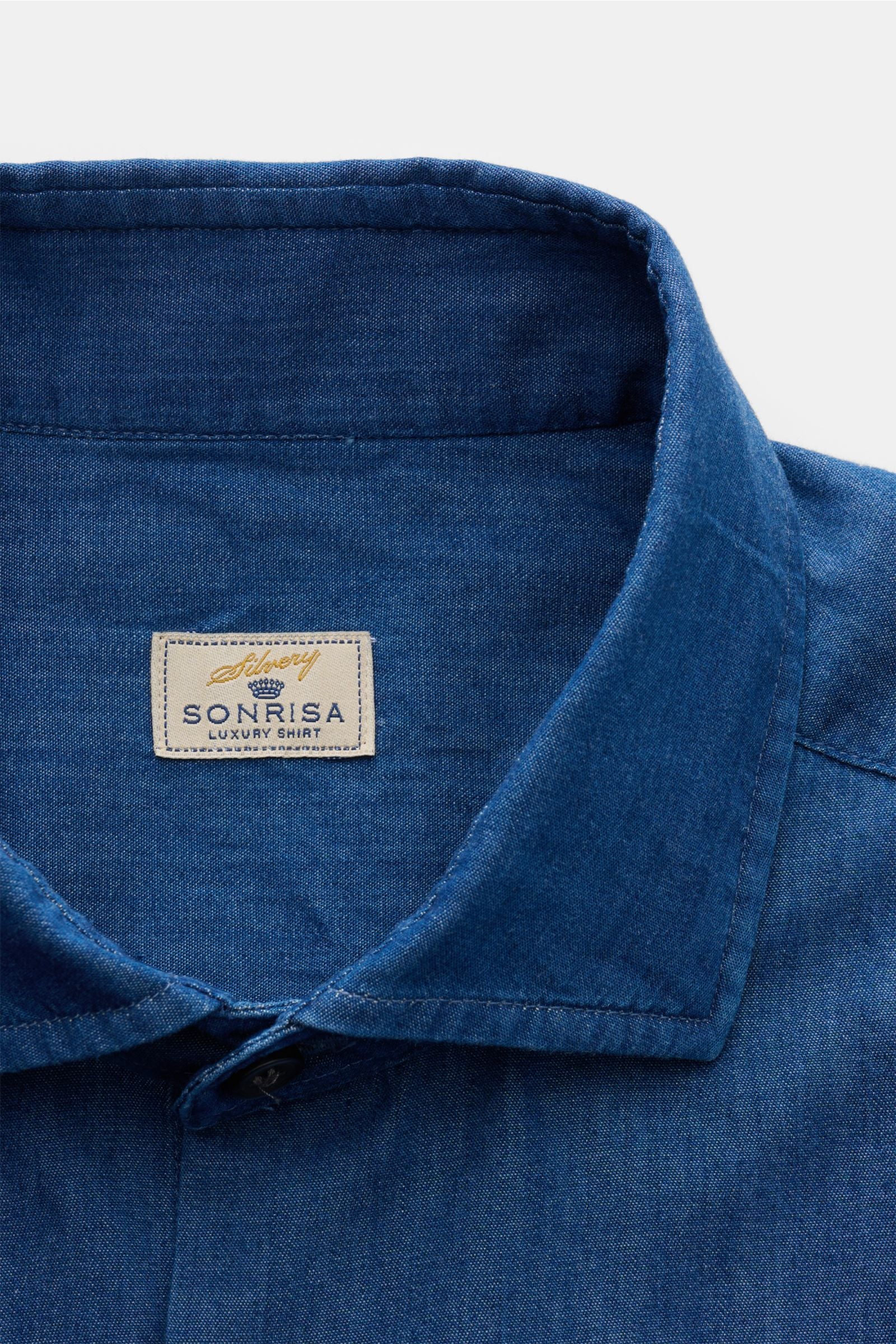 Sonrisa Chambray shirt shark collar - Blue
