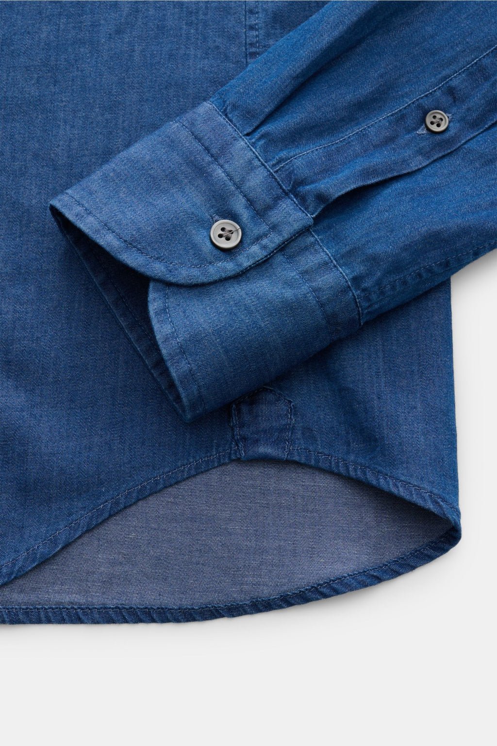 Sonrisa Chambray shirt shark collar - Blue