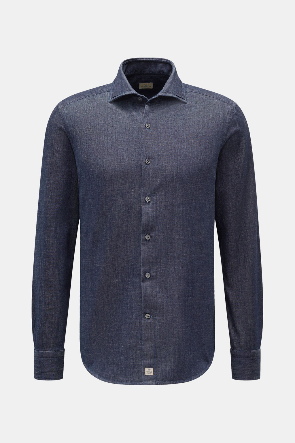 Sonrisa Denim shirt shark collar - dark navy