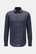 Sonrisa Denim shirt shark collar - dark navy