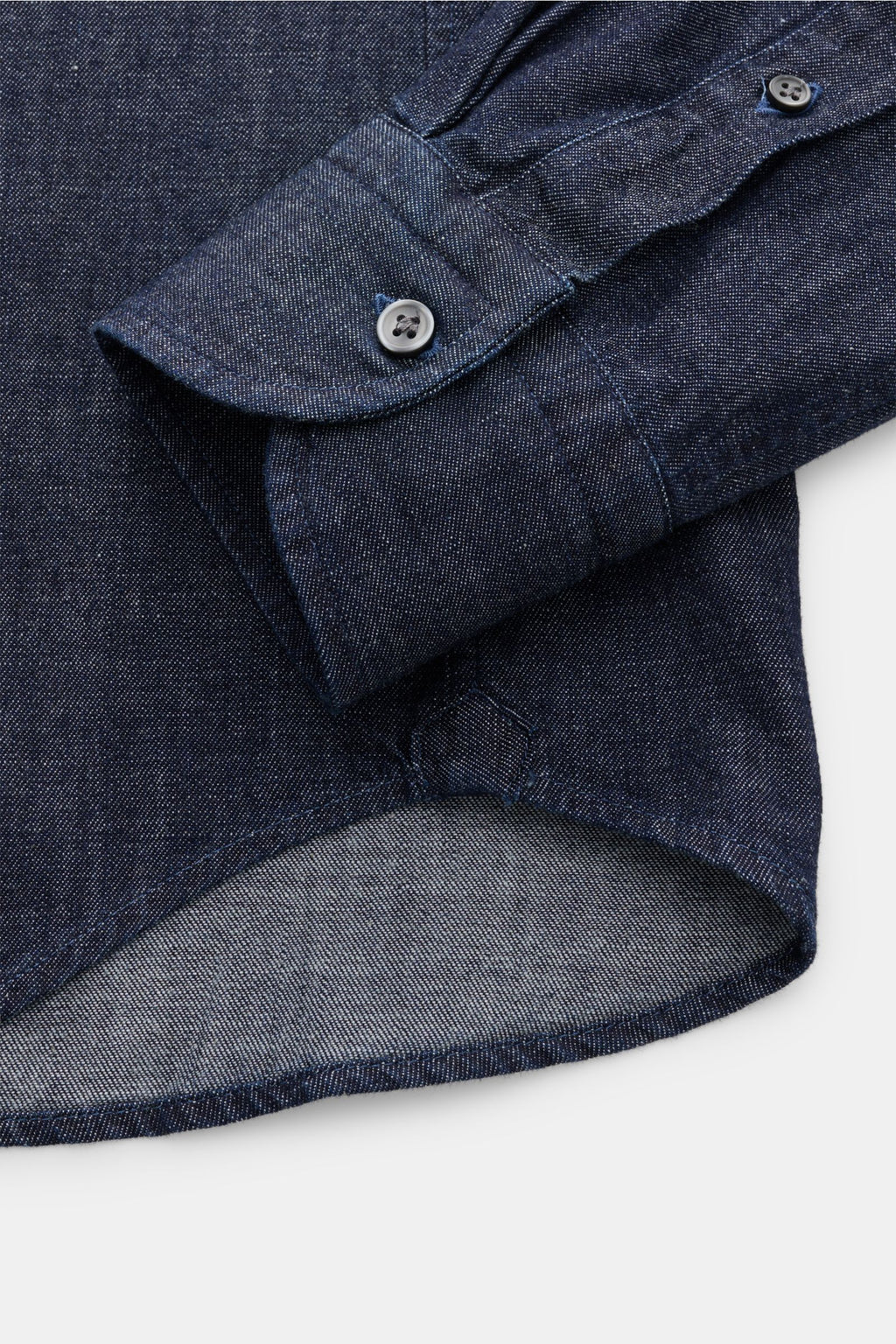 Sonrisa Denim shirt shark collar - dark navy