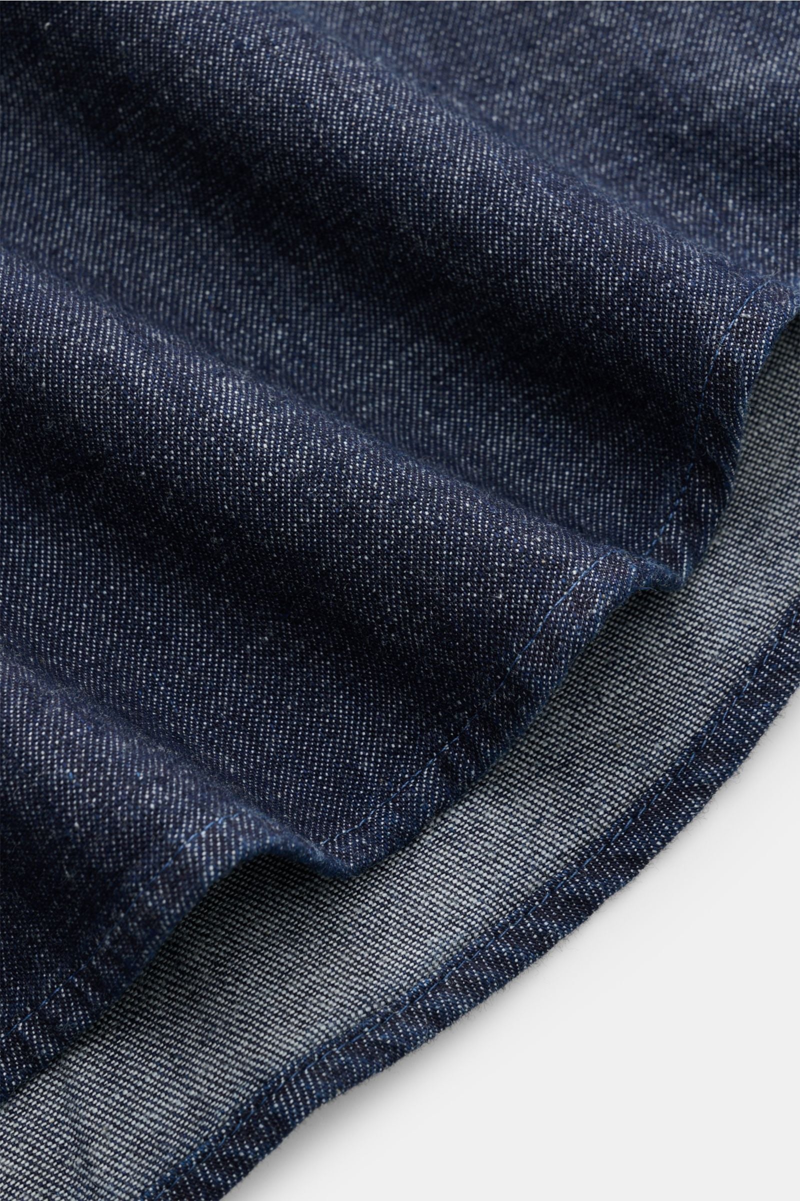 Sonrisa Denim shirt shark collar - dark navy