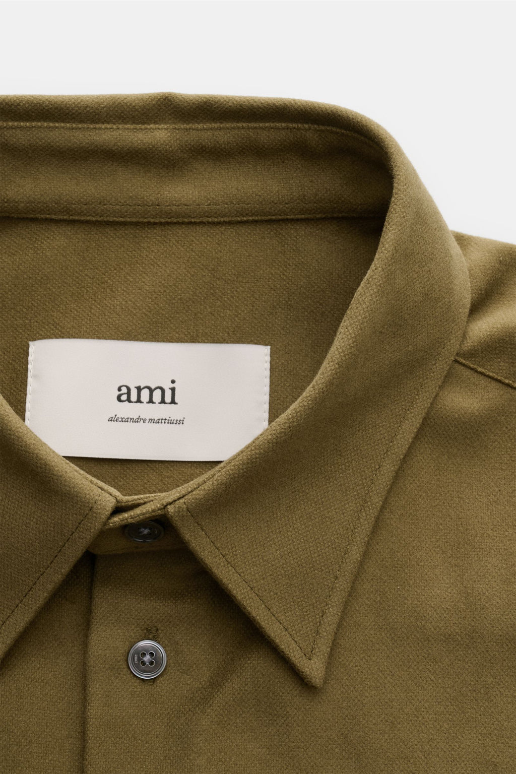 Ami Paris Flannel shirt Kent collar - olive