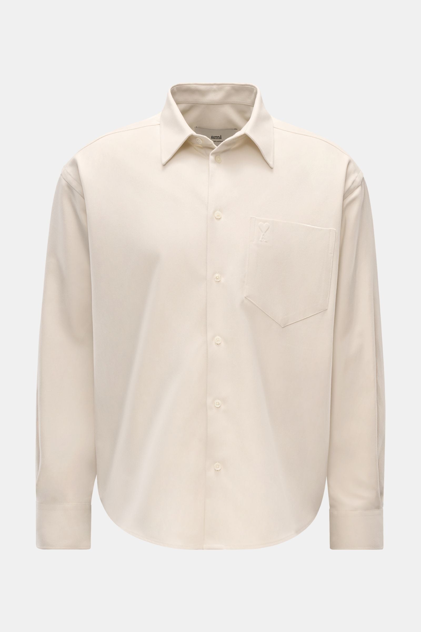 Ami Paris Flannel shirt Kent collar - cream