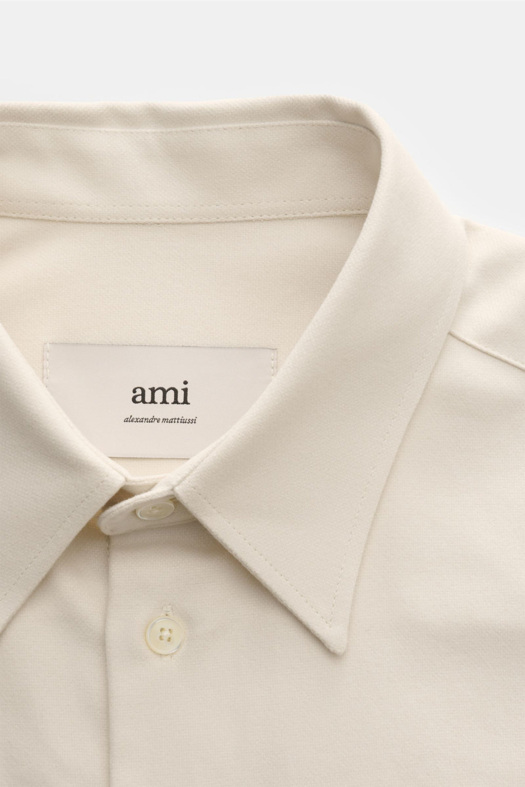 Ami Paris Flannel shirt Kent collar - cream