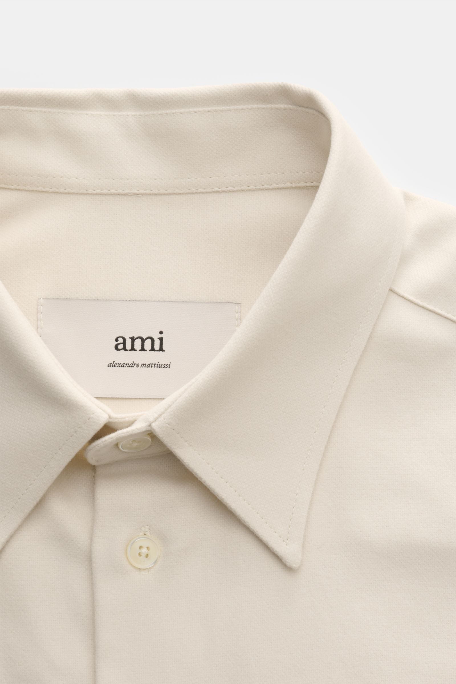 Ami Paris Flannel shirt Kent collar - cream