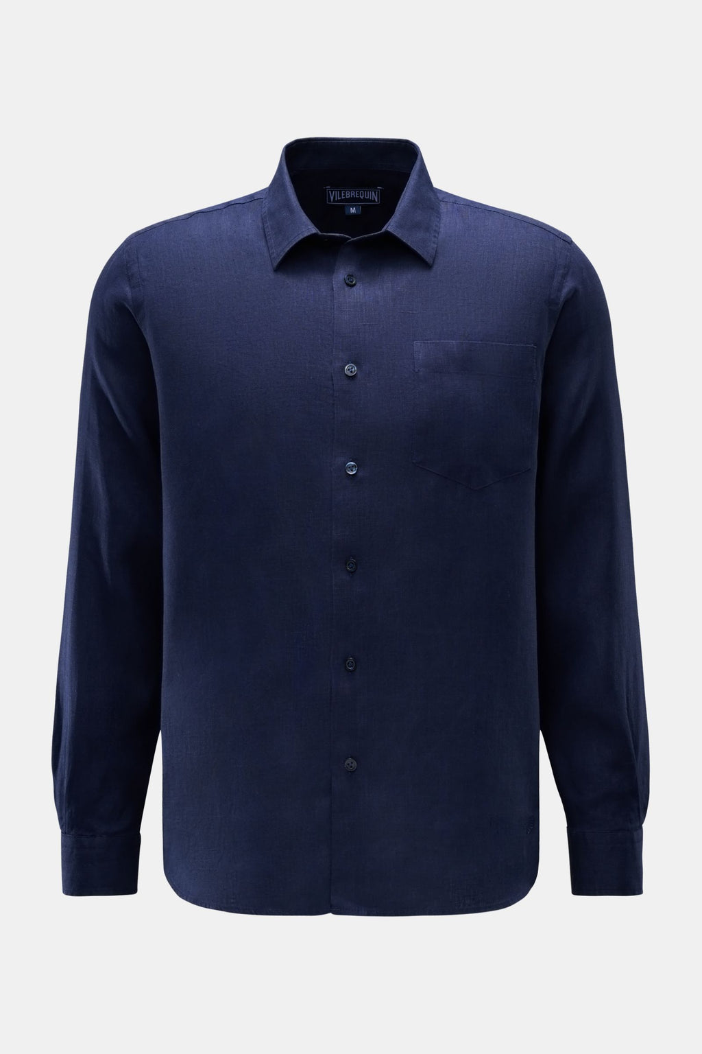 Vilebrequin Linen shirt slim collar - Navy