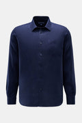 Vilebrequin Linen shirt slim collar - Navy