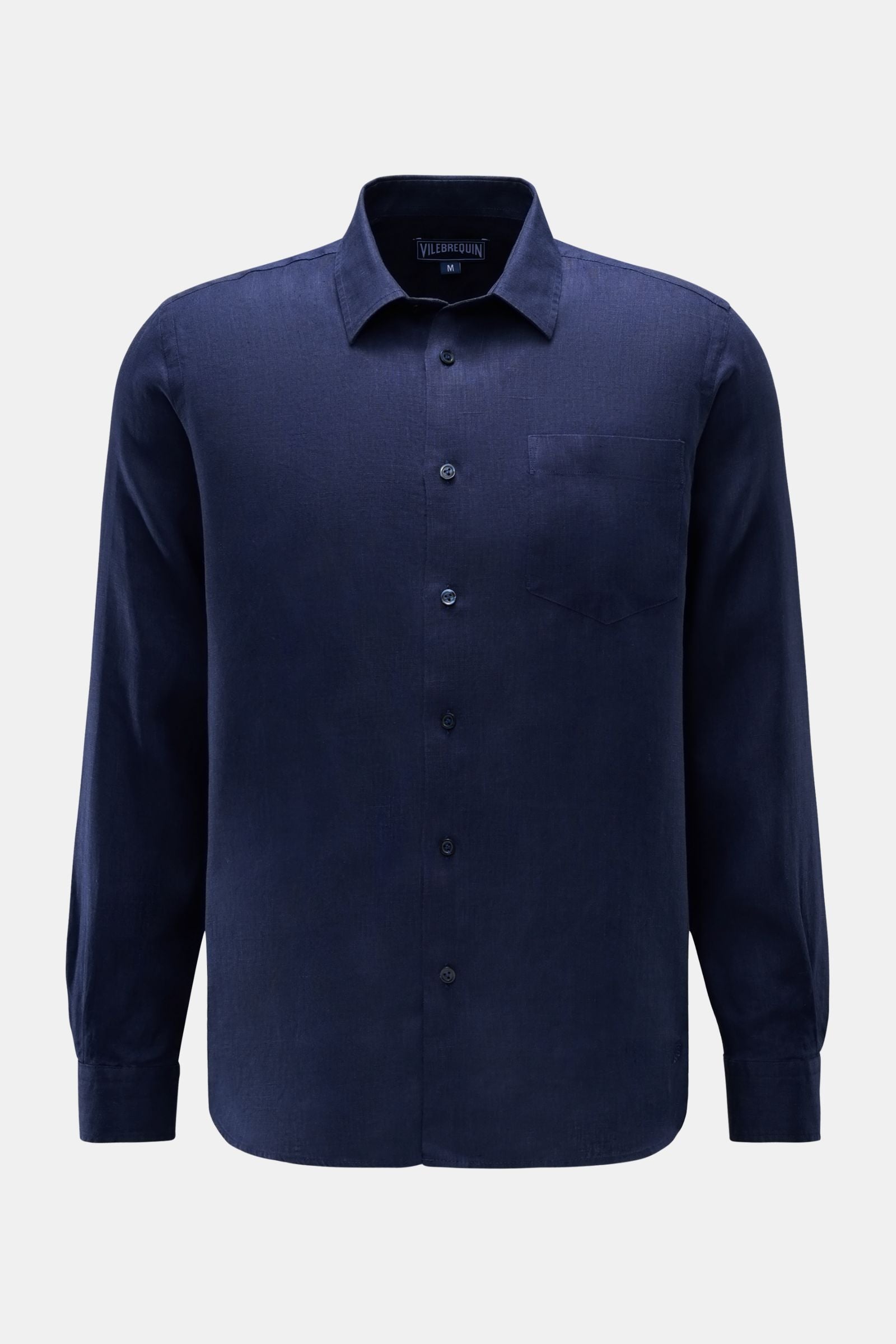 Vilebrequin Linen shirt slim collar - Navy