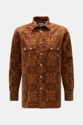 Doppiaa Flannel shirt 'Aariosto' Kent collar - patterned