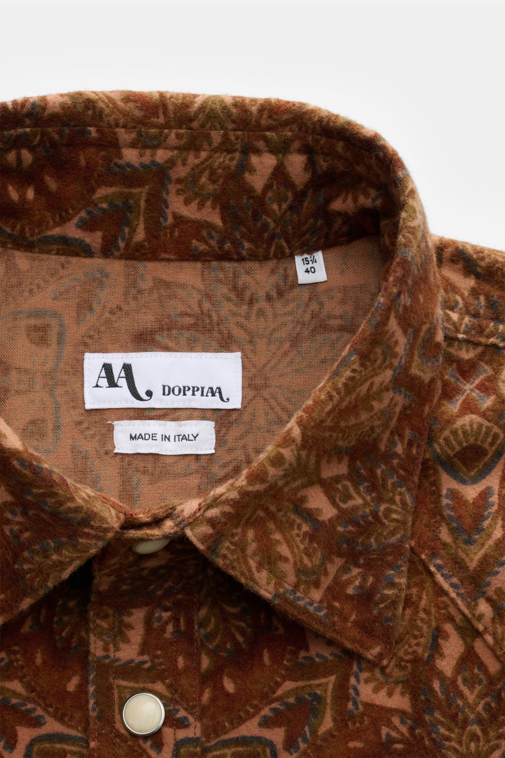 Doppiaa Flannel shirt 'Aariosto' Kent collar - patterned
