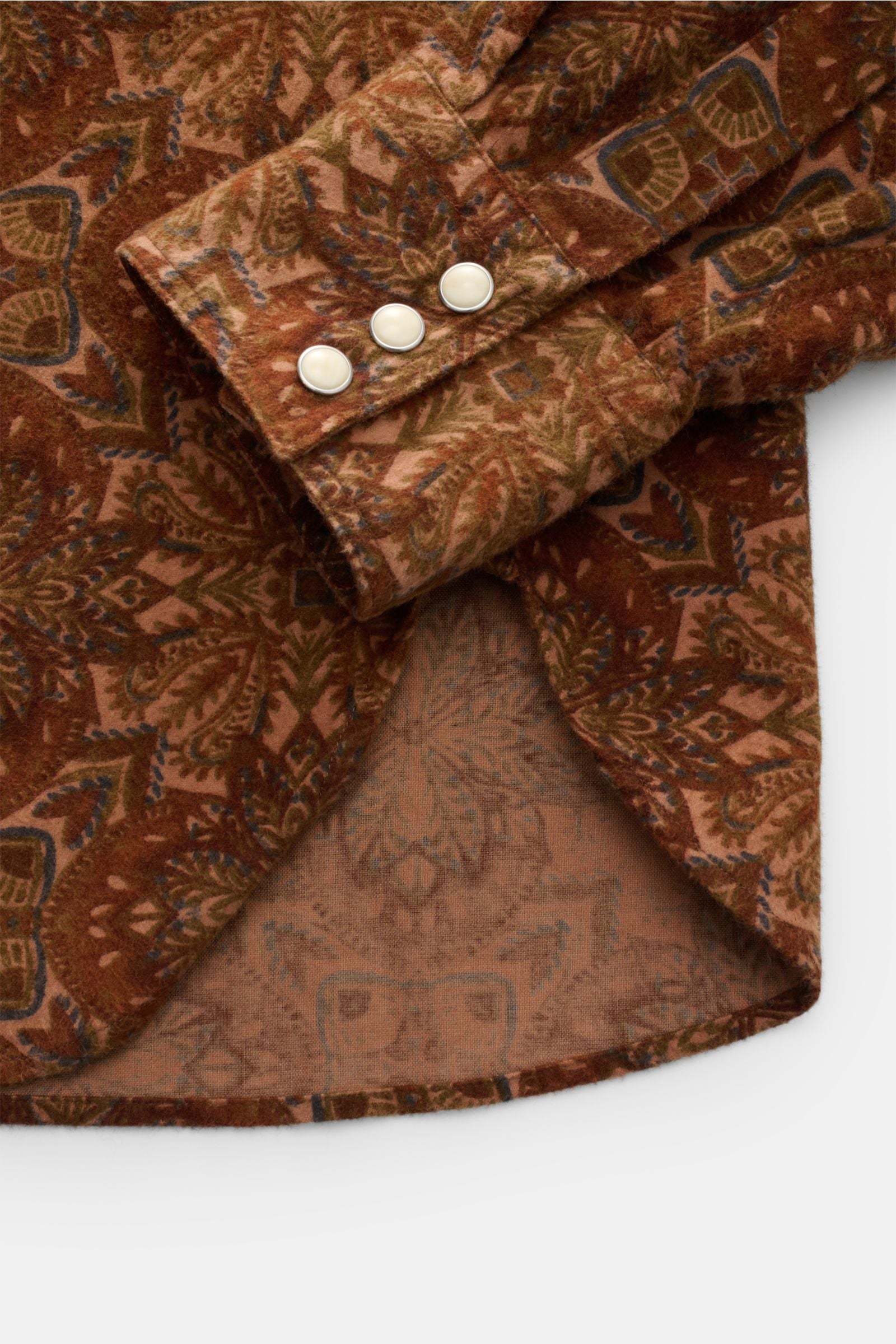 Doppiaa Flannel shirt 'Aariosto' Kent collar - patterned