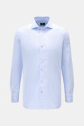 Borrelli Oxford shirt 'Ettore' shark collar - Light blue
