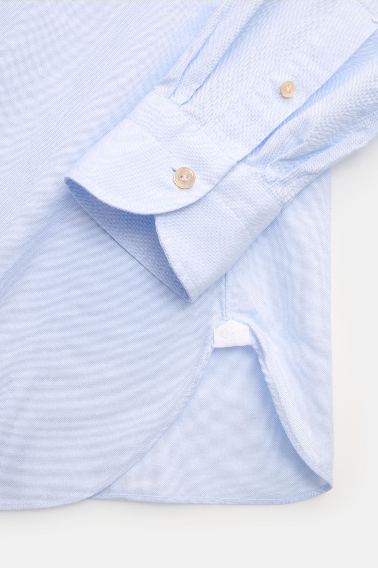 Borrelli Oxford shirt 'Ettore' shark collar - Light blue