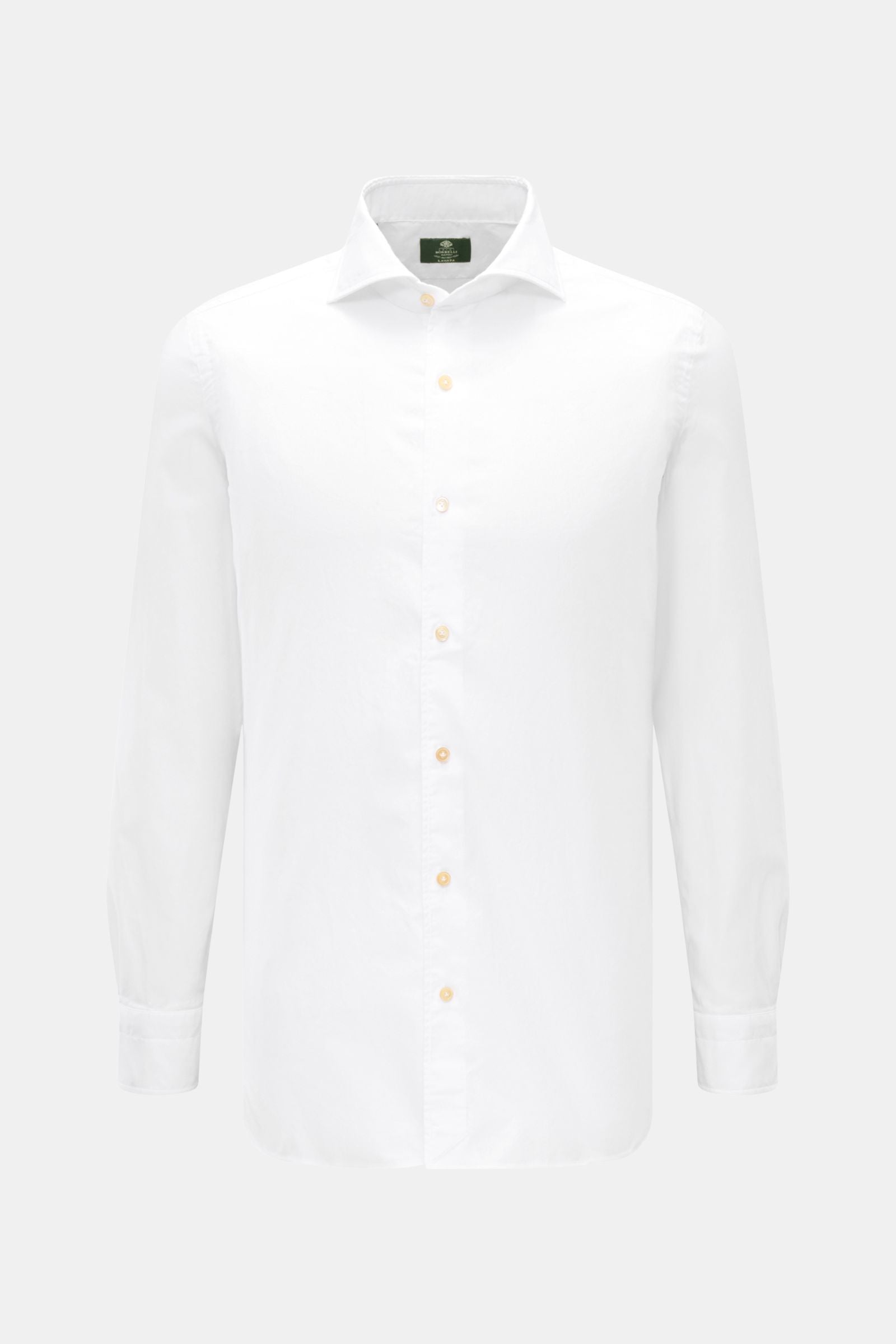Borrelli Oxford shirt 'Ettore' shark collar - White