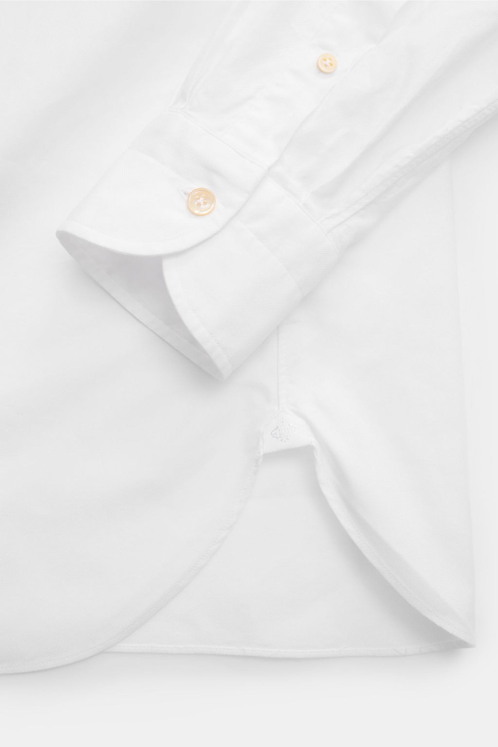 Borrelli Oxford shirt 'Ettore' shark collar - White