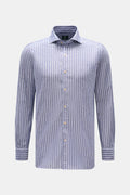 Borrelli Linen shirt 'Ettore' shark collar - striped