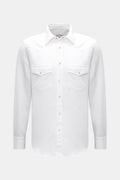 Jacob Cohen Denim shirt narrow collar - off white