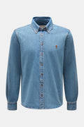 Ami Paris Denim shirt button-down collar smoky - smoky blue
