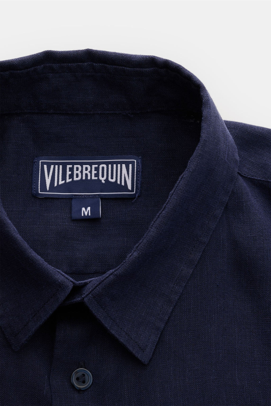 Vilebrequin Linen shirt slim collar - navy