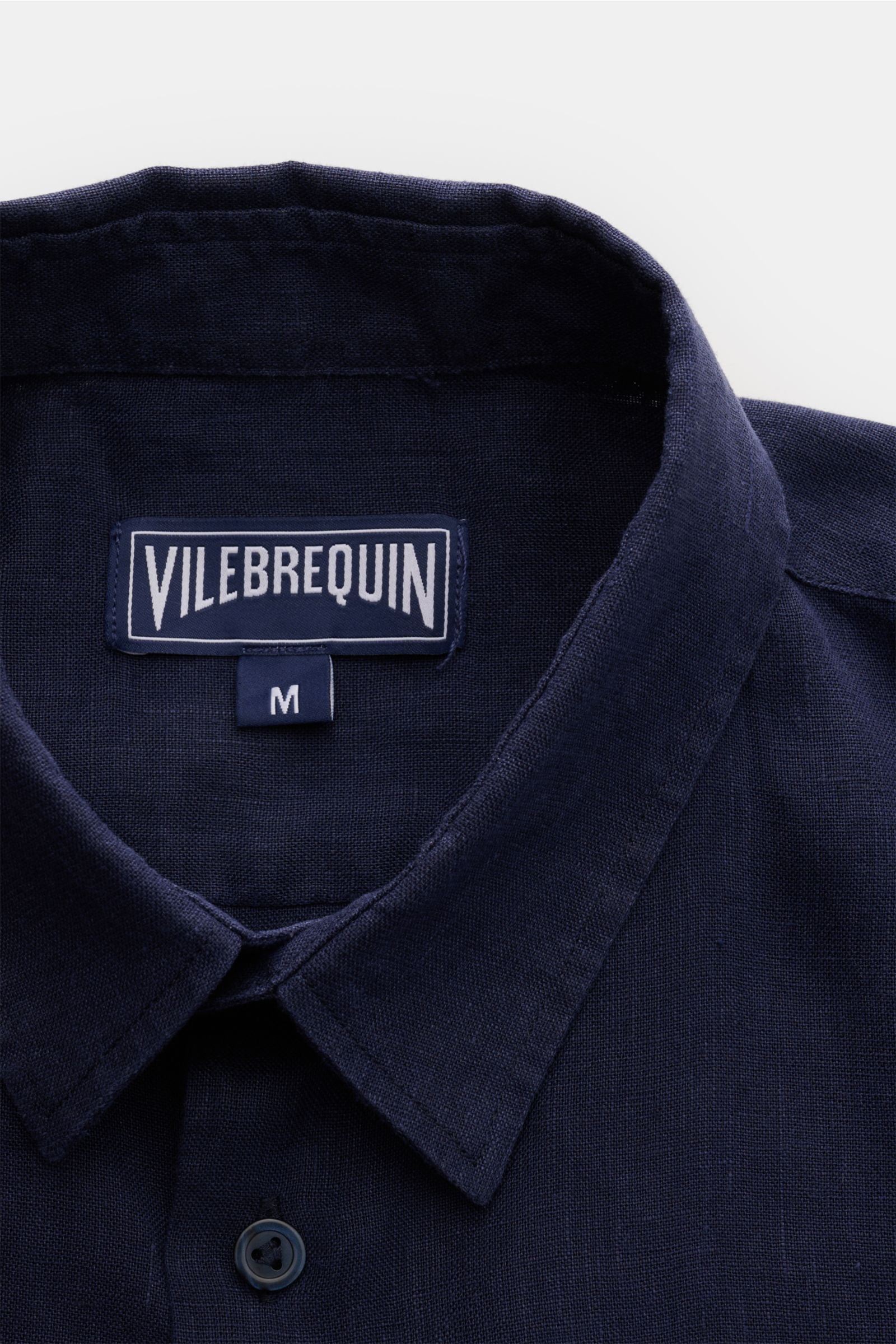 Vilebrequin Linen shirt slim collar - navy