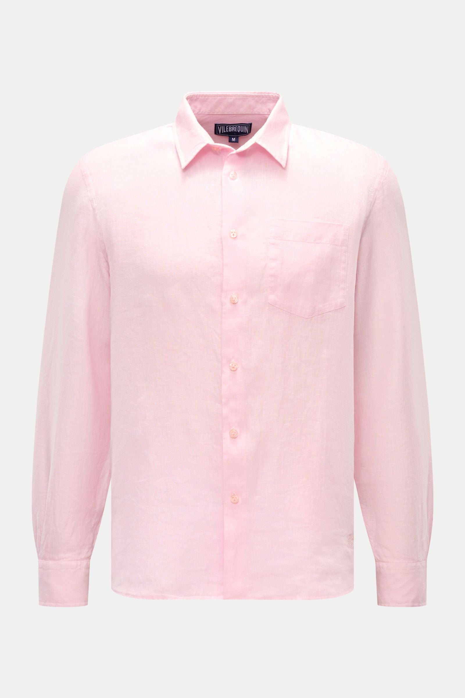 Vilebrequin Linen shirt slim collar - rose