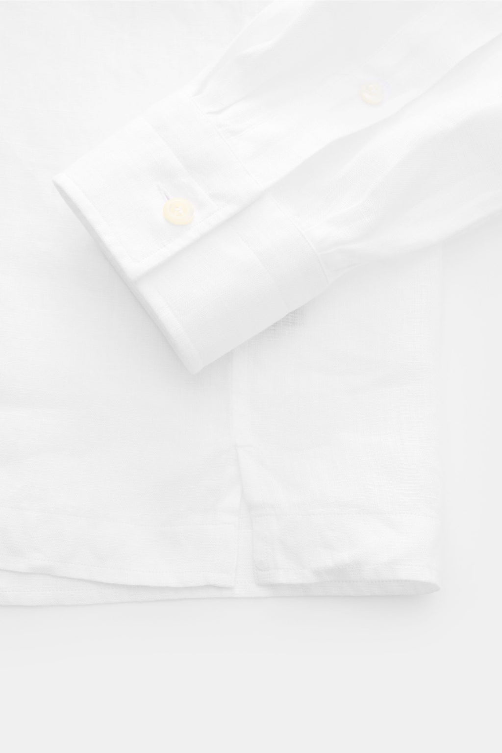 Giampaolo Linen popover shirt shark collar - White