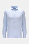 Giampaolo Popover linen shirt shark collar - Light blue