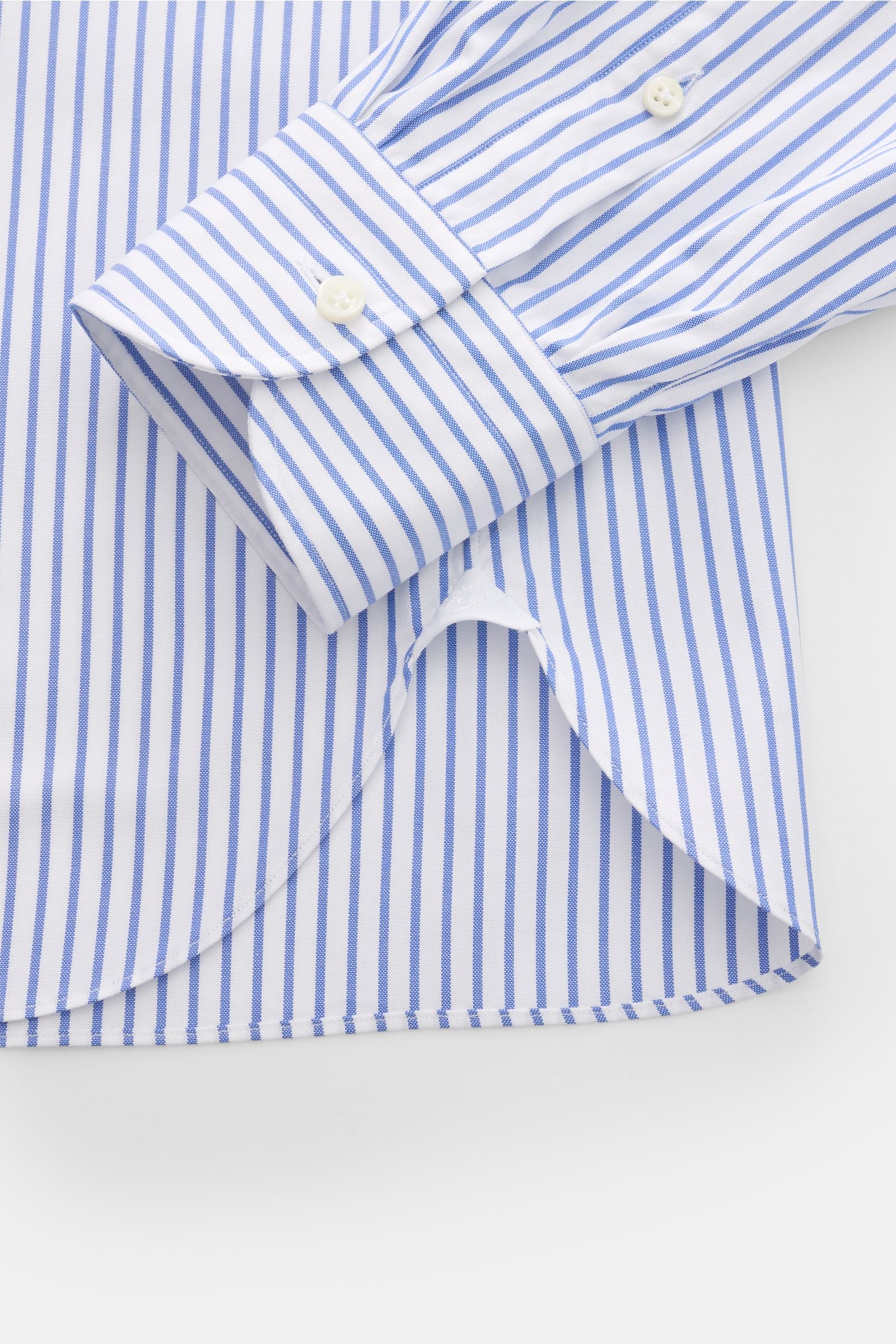 Giampaolo Oxford shirt shark collar white/ - Dark blue