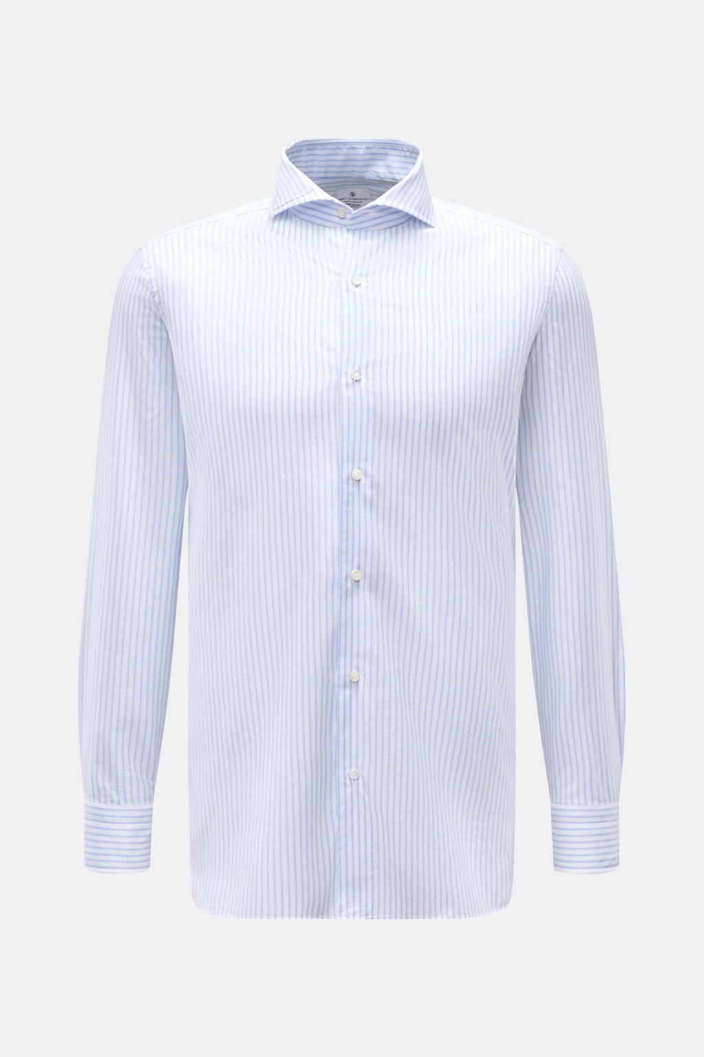 Giampaolo Oxford shirt shark collar white/ - blue striped