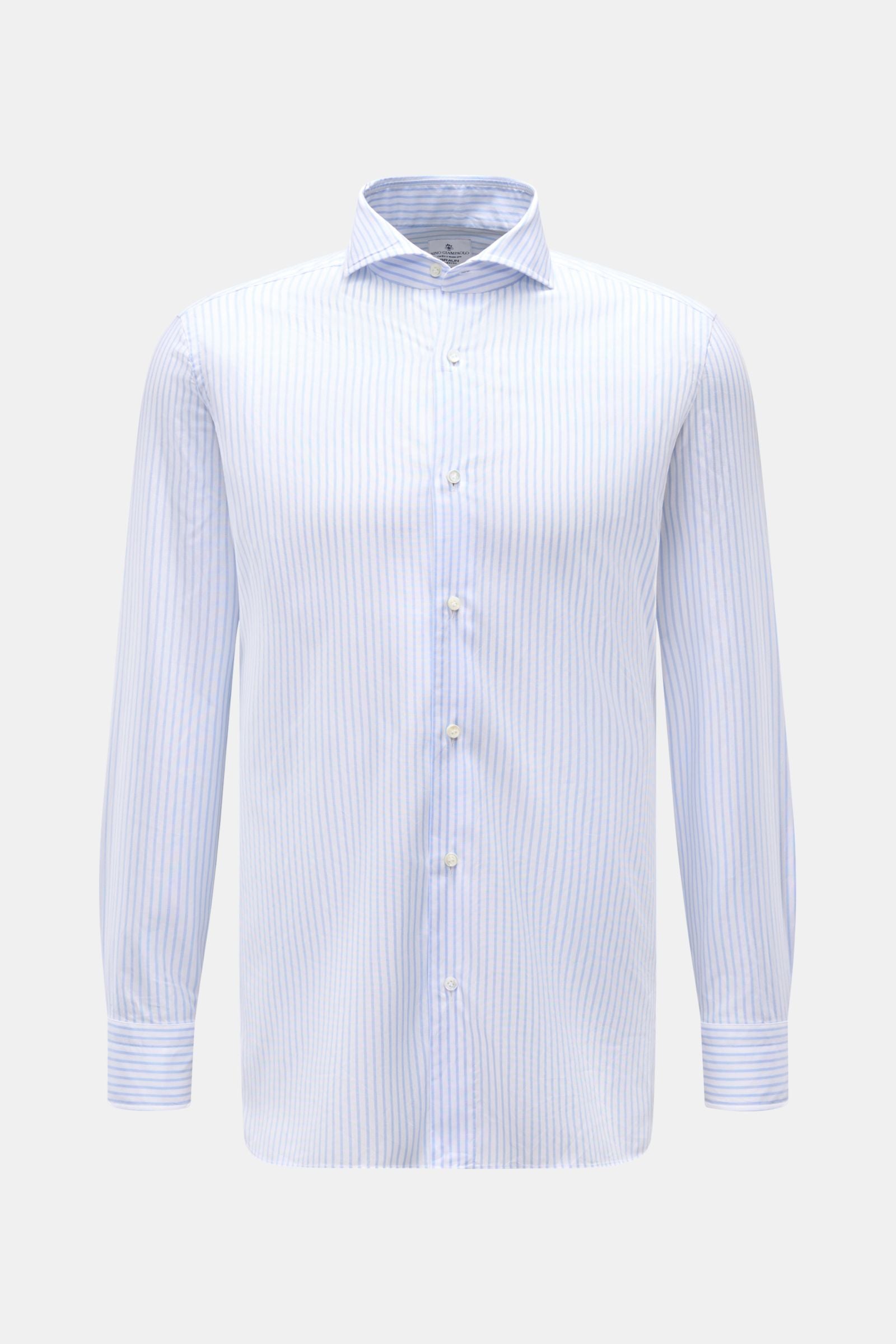 Giampaolo Oxford shirt shark collar white/ - blue striped