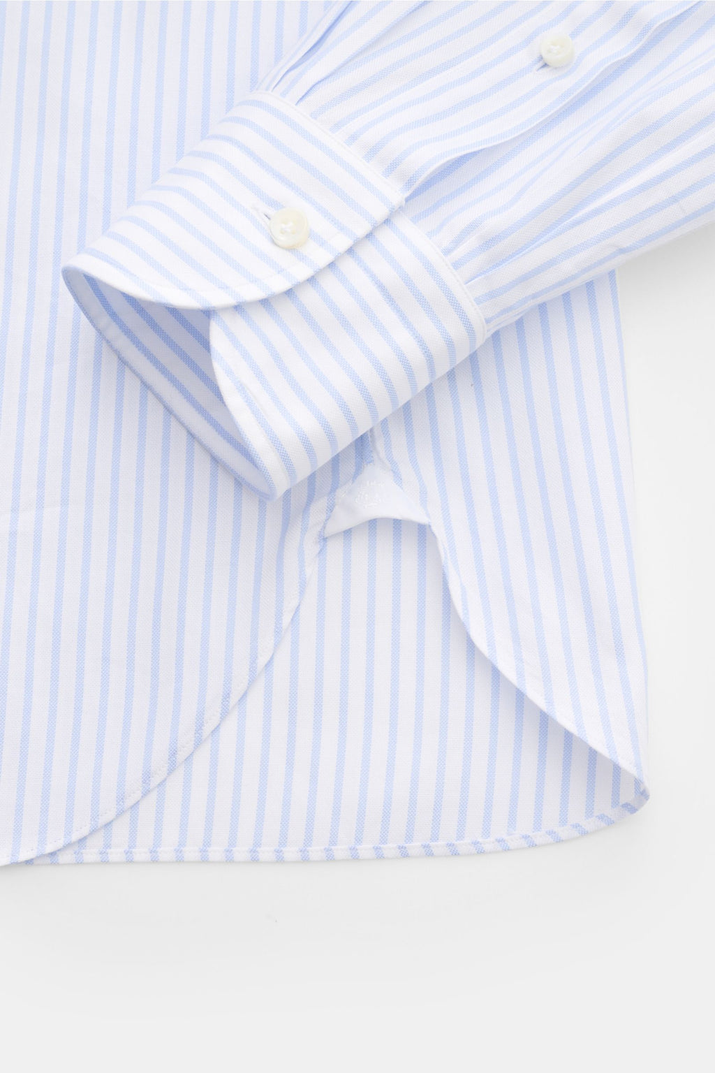 Giampaolo Oxford shirt shark collar white/ - blue striped